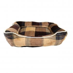 Dog Bed Machine Washable Rectangle Breathable Soft Cotton with Nonskid Bottom